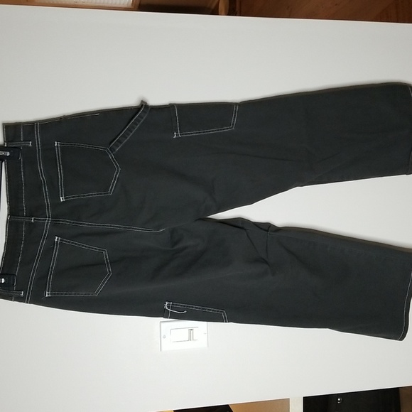 Dockatoo Womens Baggy Cargo Pants In Charcoal Sz 8 - Picture 5 of 6